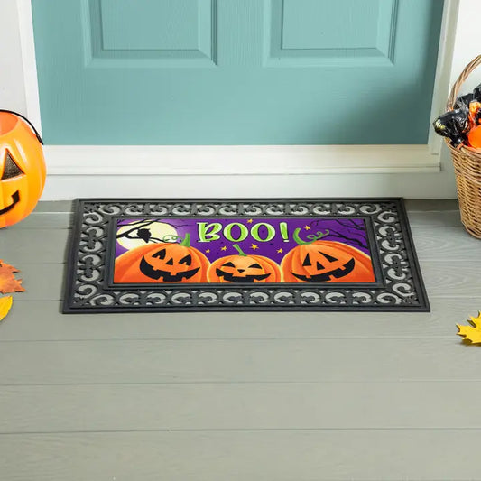 Evergreen Enterprises Jack O'lantern Pumpkin Boo Sassafras Switch Mat