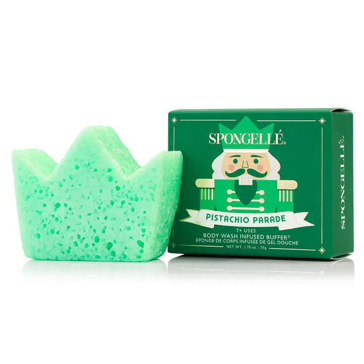 Spongelle Pistachio Parade Nutcracker Holiday Body Buffer