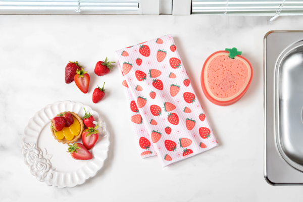 Fruit Sponge & Kitchen Towel Set