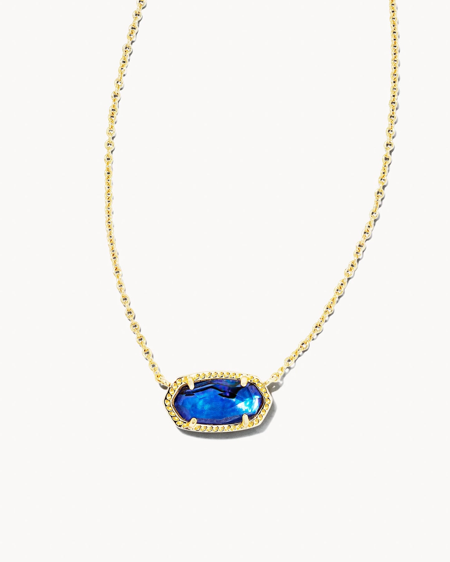 Kendra Scott Elisa Gold Pendant Necklace in Navy Abalone