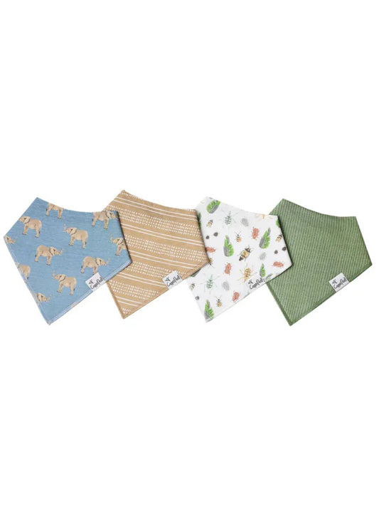 COPPER PEARL BANDANA BIBS IN PEANUT