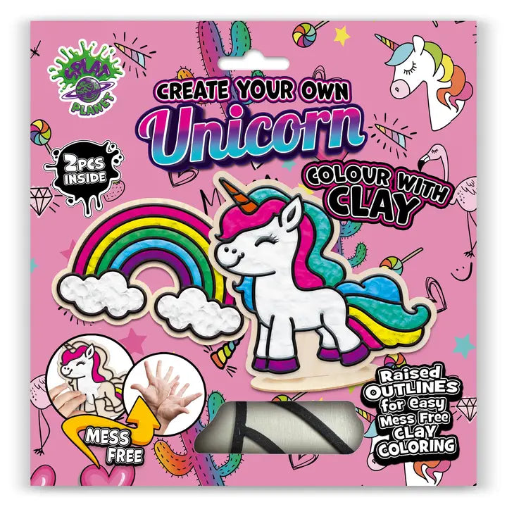 Splat Planet Unicorn Clay Colouring Kit