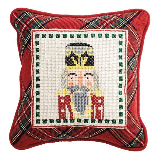 MUD PIE NEEDLE POINT NUTCRACKER PILLOW