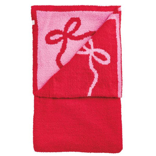 MUD PIE BOW CHENILLE BLANKET