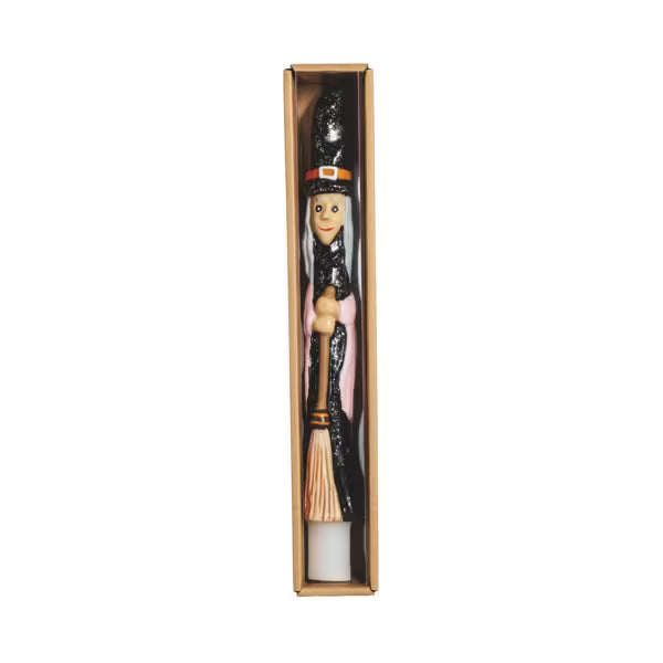 MUD PIE GLITTER WITCH TAPER CANDLE