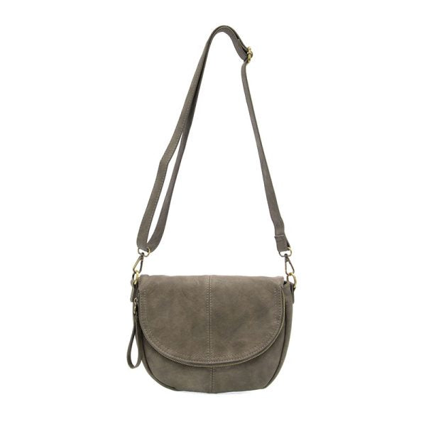 Joy Susan Helene Small Saddle Crossbody-Dark Taupe