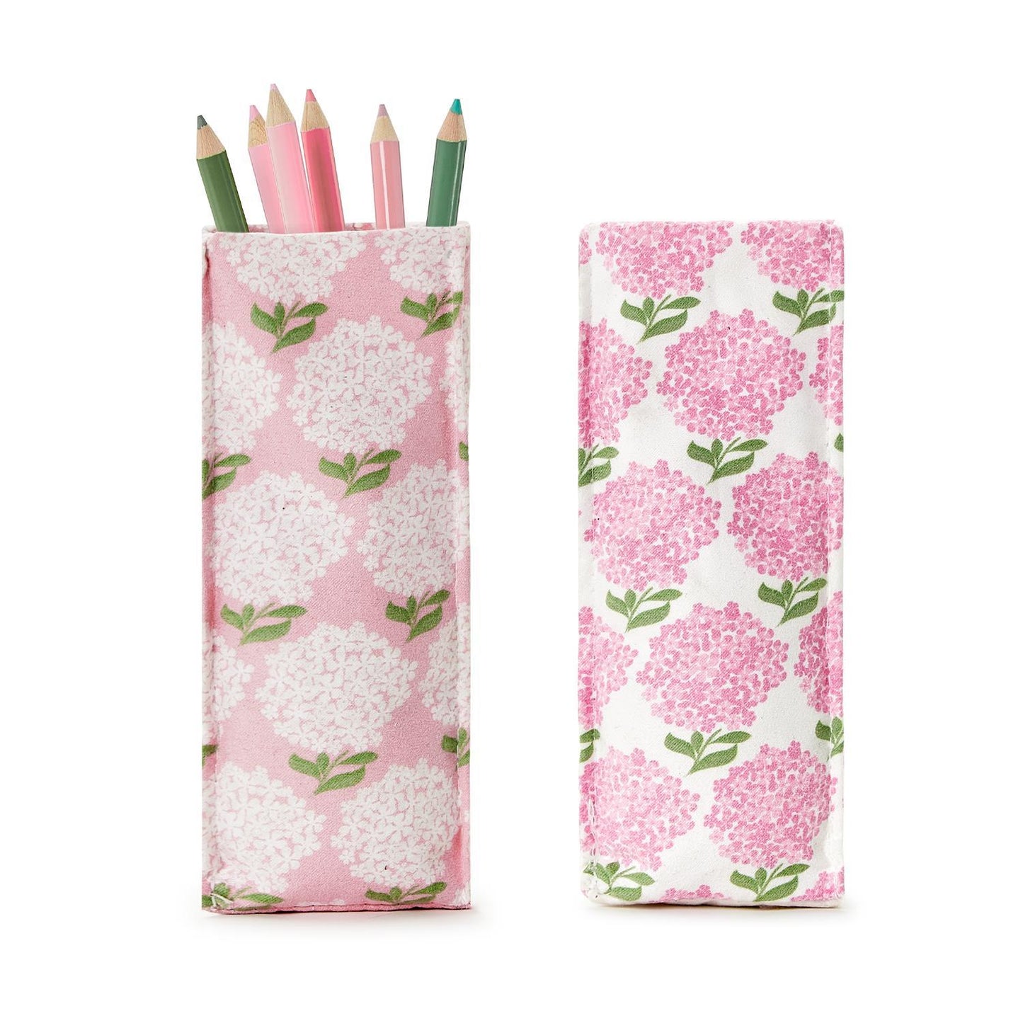 TWO'S COMPANY PINK HYDRANGEA PRINT STANDING EYEGLASS / ACCESSORY HOLDER
