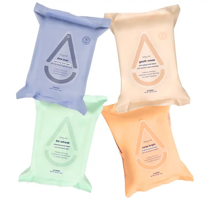My Spa Life Skincare Makeup Remover Facial Wipes Multi-Pack - 4 Pk