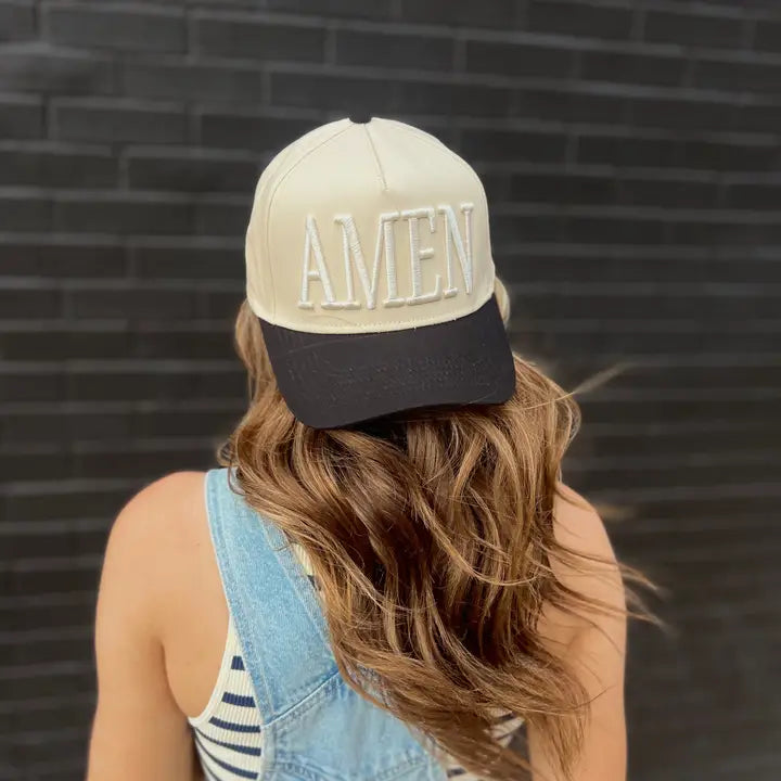Social Statement Amen Monochromatic Vintage Trucker Hat
