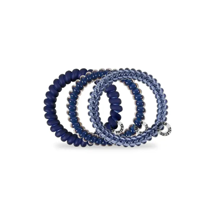 Teleties Spiral Hair Coils | Small | Nightfall Navy Hair Ties
