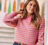 Mary Square Annabelle Sweater Pink Multi