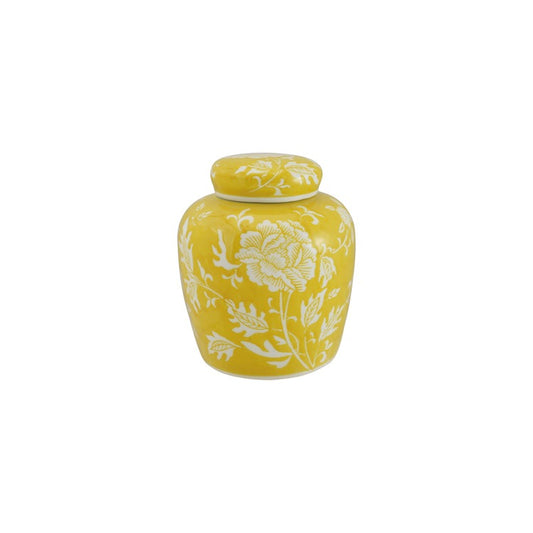 HAZEL MAZEL Round Stoneware Ginger Jar W Pattern