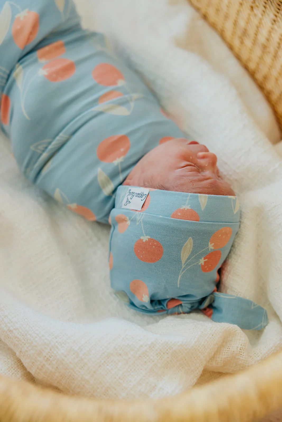 Copper Pearl Clementine Knit Swaddle Blanket