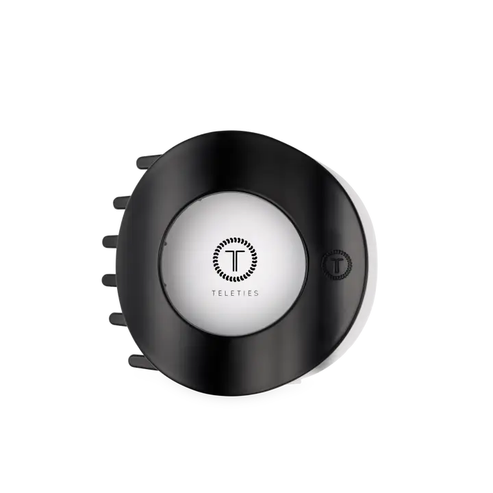 Teleties Jet Black | Large | Flat Circle Hair Clip