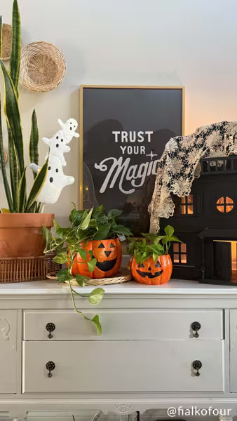 MUD PIE MACHE JACK-O-LANTERN TREAT BUCKETS