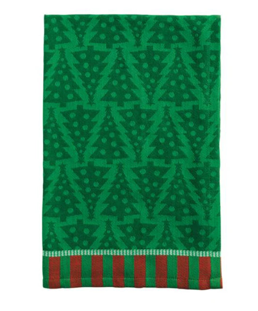 Mud Pie Christmas Tree Jacquard Towel