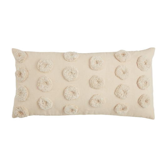 MUD PIE LUMBAR TUFTED PATTERN PILLOW