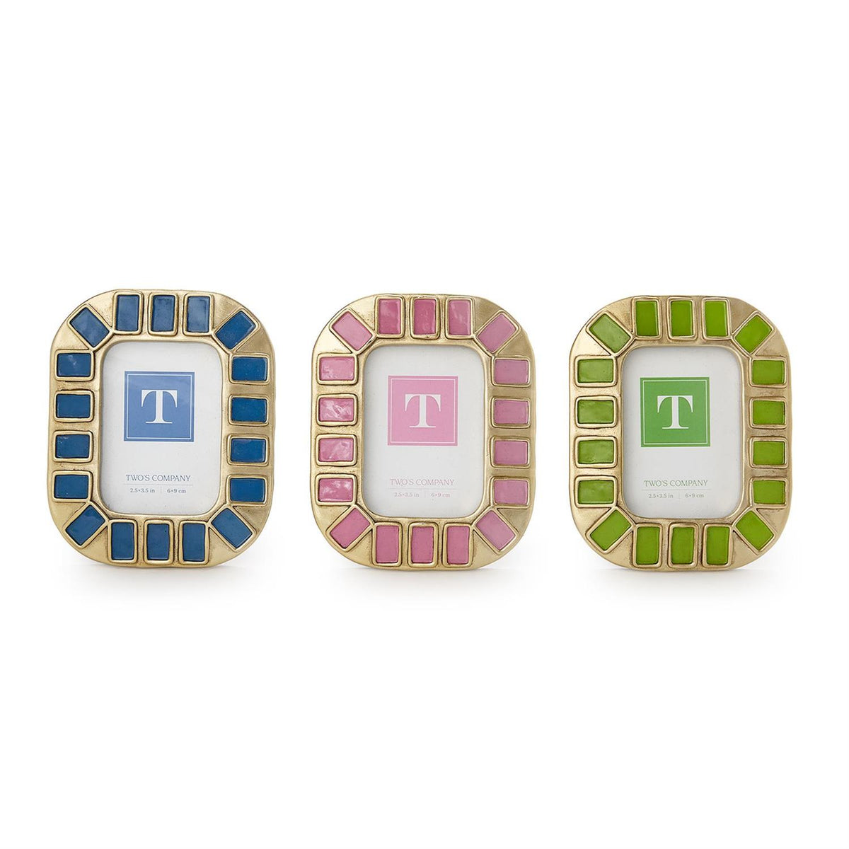 TWO'S COMPANY JEWELS 2 1/2" X 3 1/2" PHOTO FRAME