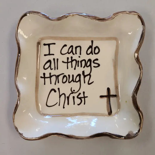 Heartfelt Traditions Small Candle Plate (Aw "I Can Do")