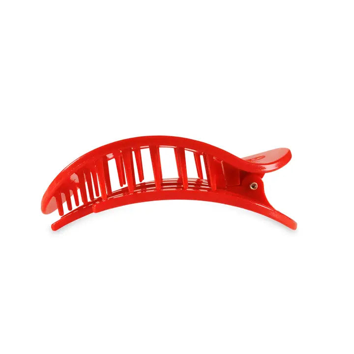 Teleties Round Flat Hair Clip | Medium | Rudolph Red