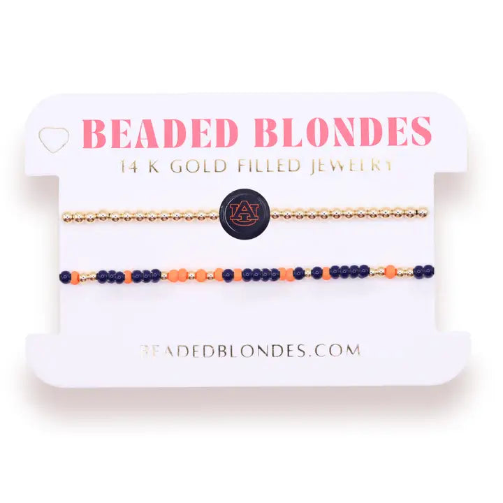 Beaded Blondes Auburn + Sprinkle Bracelet Stack of 2