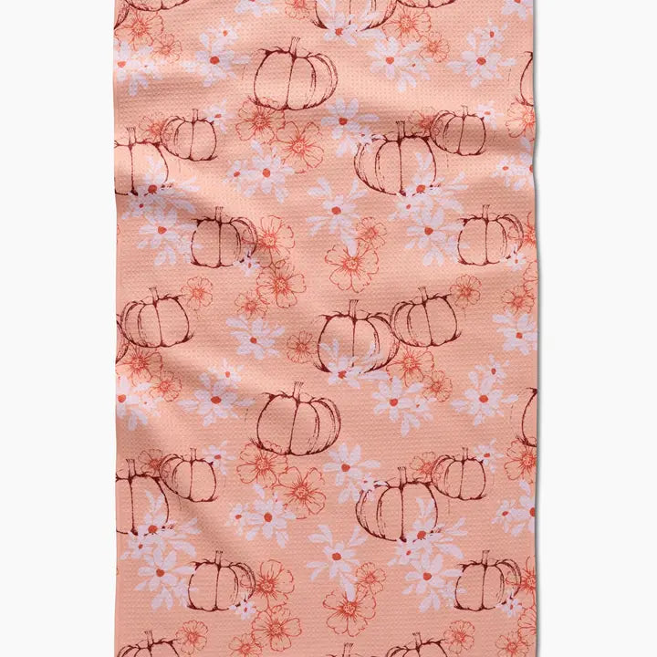 Geometry Sweet Pumpkin Harvest Tea Towel