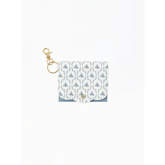 Mary Square Scalloped Id Wallet | Floriette Field Ivory
