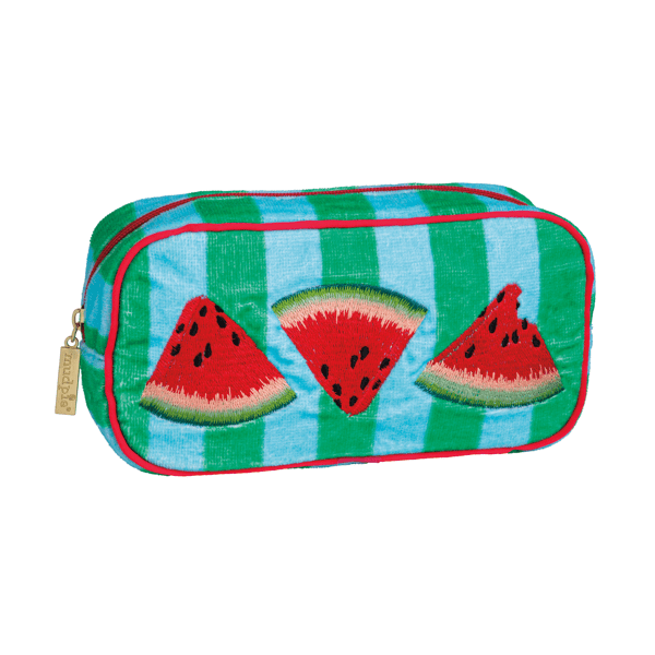 MUD PIE WATERMELON EMBROIDERED TERRY CLOTH CASE
