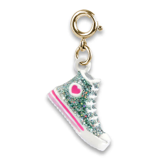 Charm It! Gold Glitter High Top Sneaker Charm