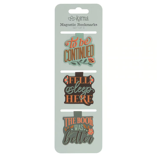 KARMA MAGNETIC BOOKMARKS S/3 QUOTES