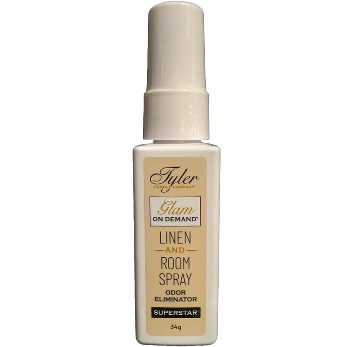Tyler Candle Company Linen & Room Spray -SuperStar® - Glam On Demand®-34g