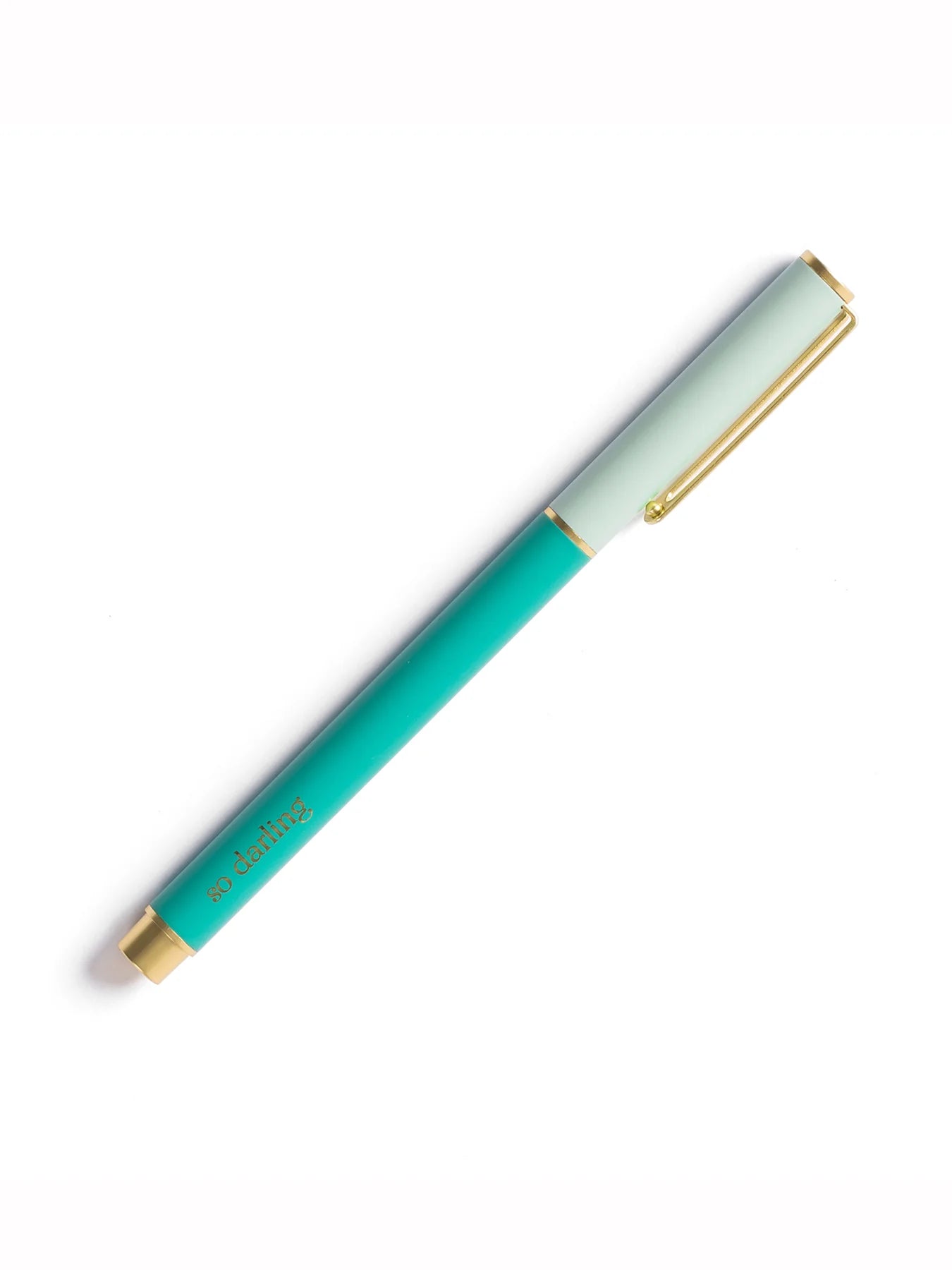 So Darling Snap Cap Pen | Colorblock Teal