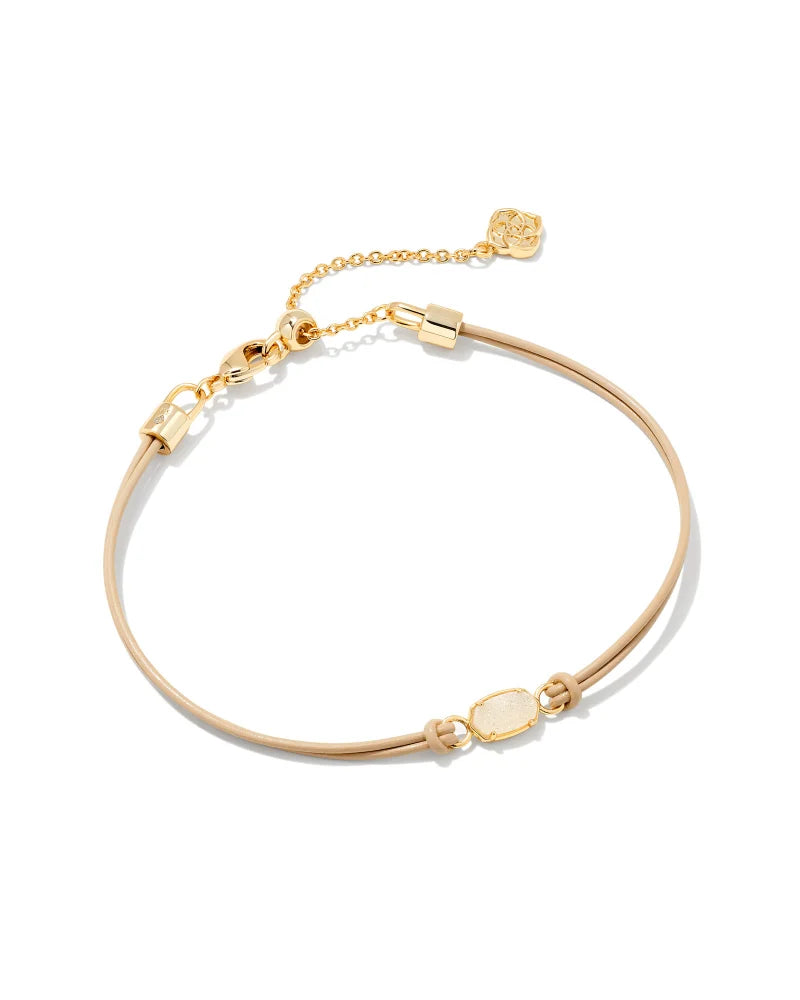 Kendra Scott Emilie Gold Corded Bracelet in Iridescent Drusy