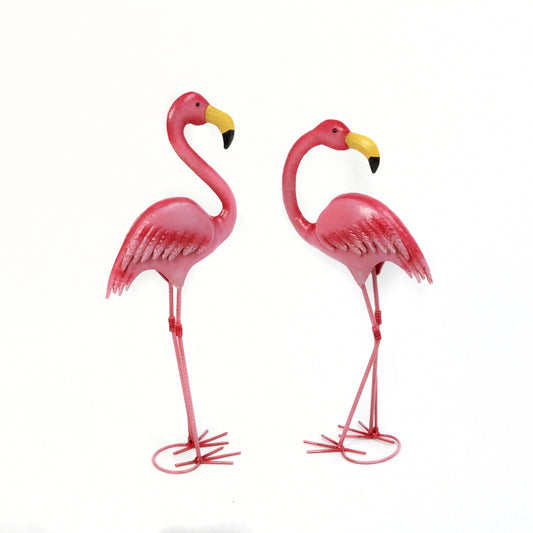 Gerson International 2472850EC 19.8 in. Metal Flamingo Figurine