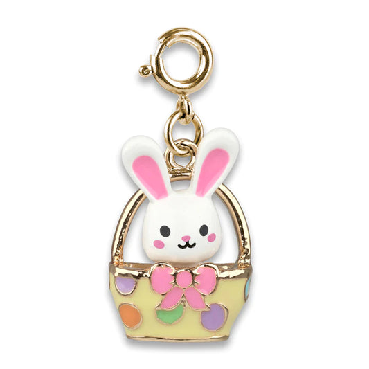 Charm It! Gold Easter Bunny Basket Charm