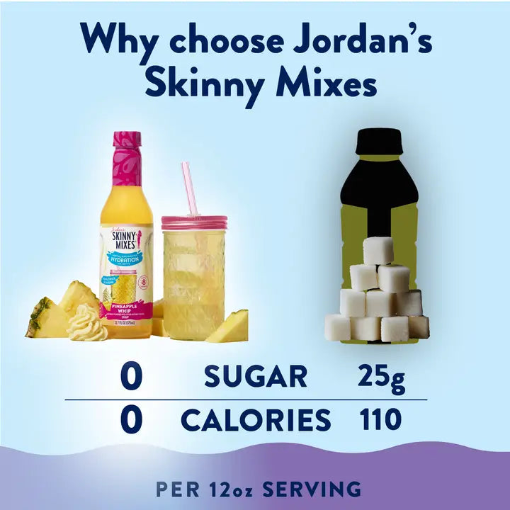 Jordan's Skinny Mixes Sugar Free Pineapple Whip Hydration with Electrolytes 375ml