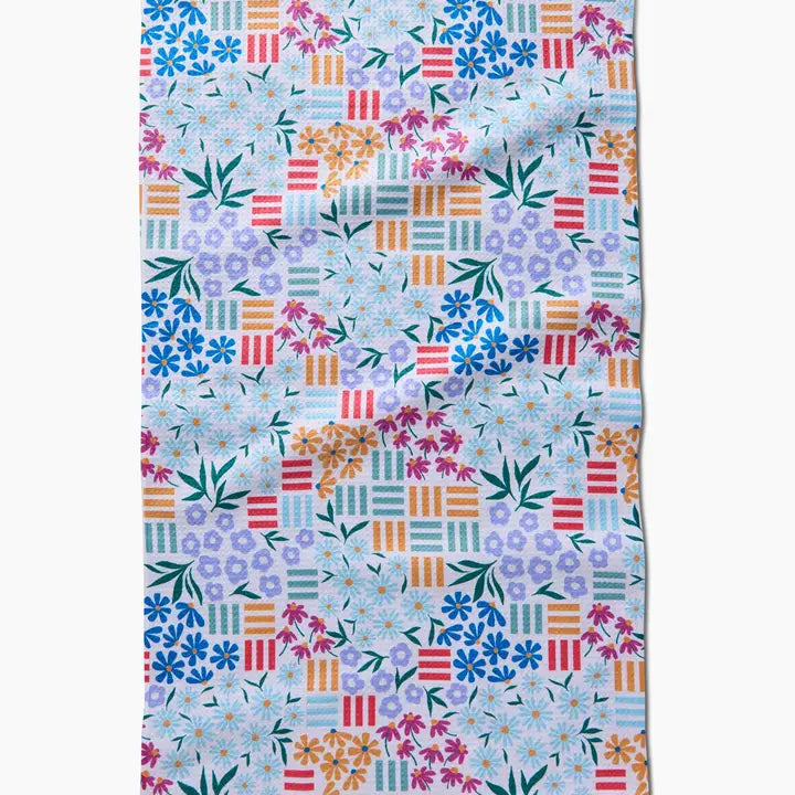 Geometry Floral Garden Tea Towel