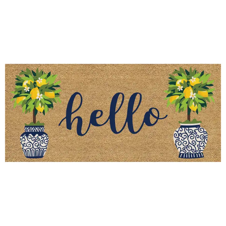 Evergreen Enterprises Hello Topiary Flocked Coir Sassafras Switch Mat