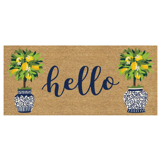 Evergreen Enterprises Hello Topiary Flocked Coir Sassafras Switch Mat