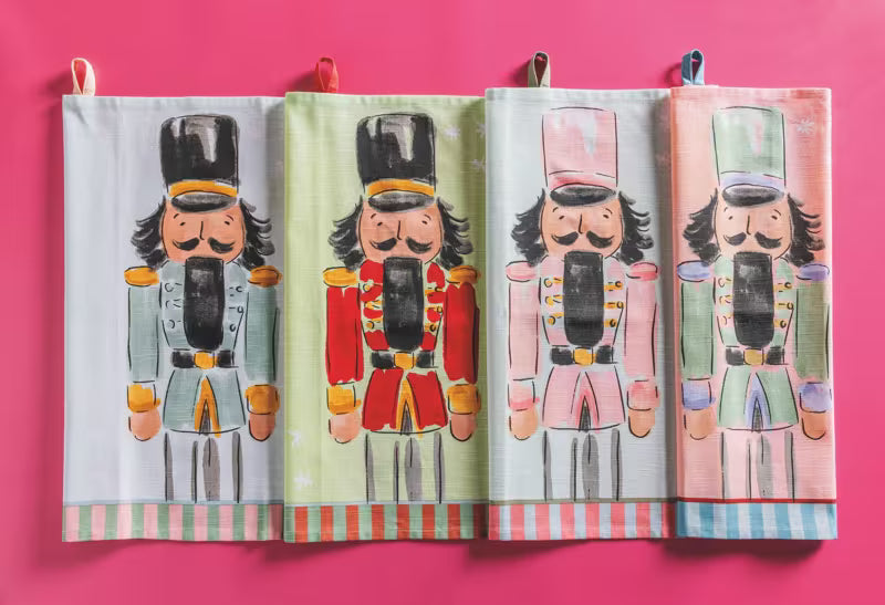 MUD PIE BLUE NUTCRACKER STRIPE TOWEL