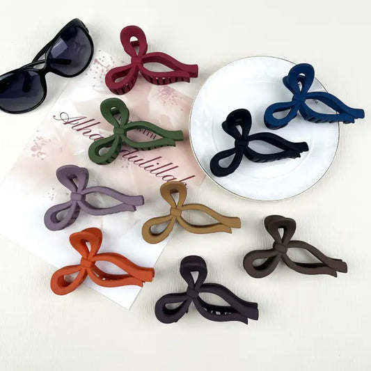 Large Bow Hair Clip Retro Simple Claw Clips