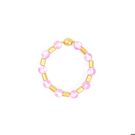 ZENZII Glow Beads Magnet Bracelet-Light Pink
