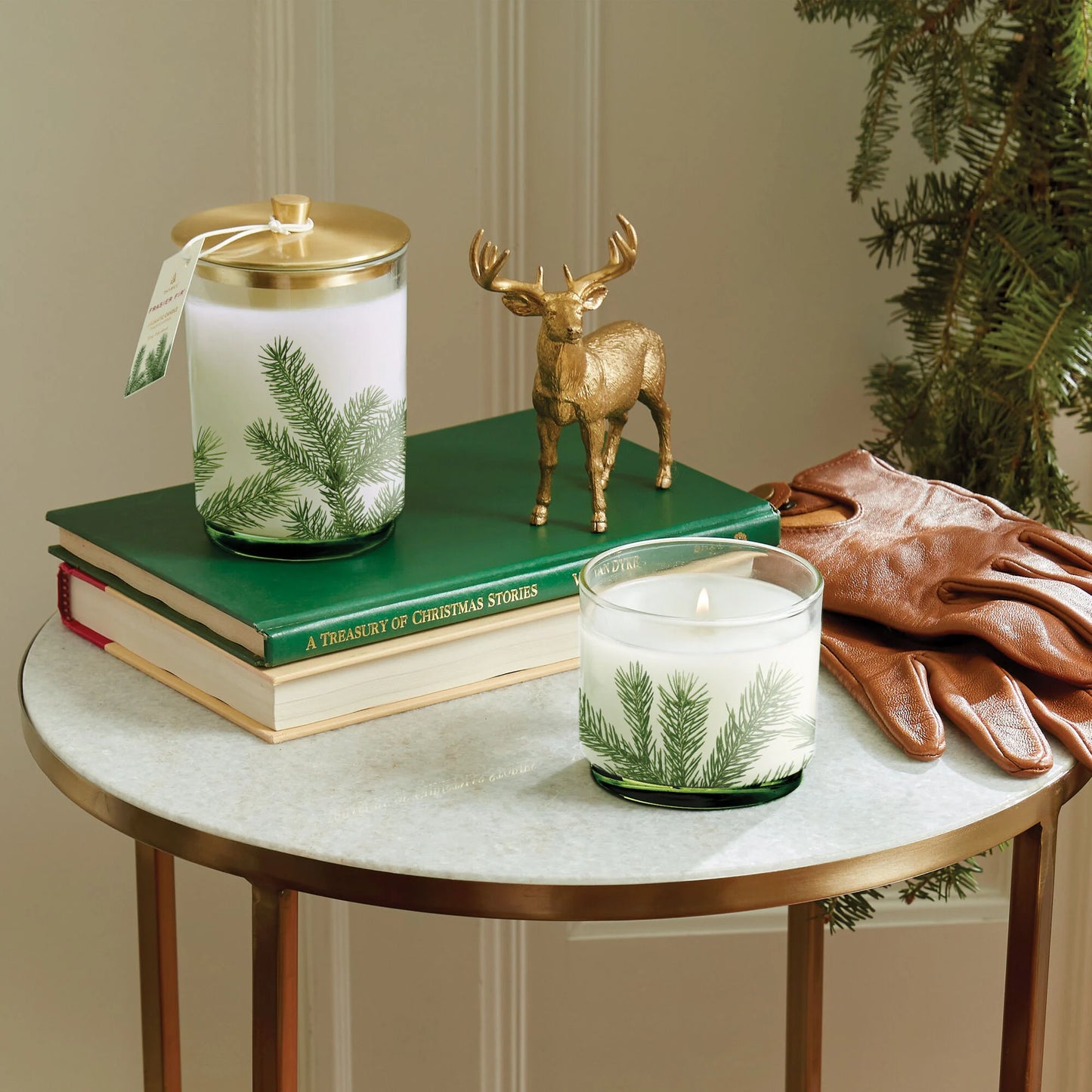 Thymes Frasier Fir Heritage Small Pine Needle Luminary