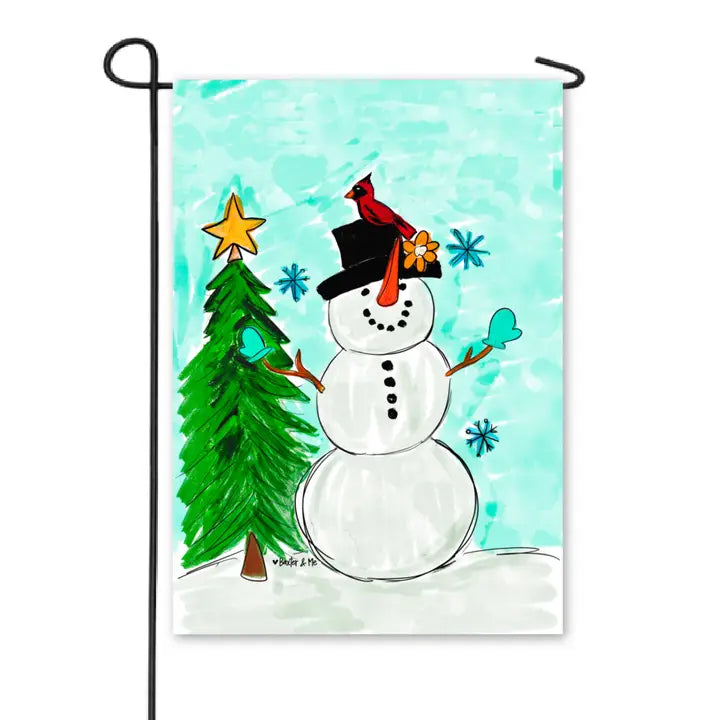 Baxter & Me Snowman Frosty Mittens Garden Flag