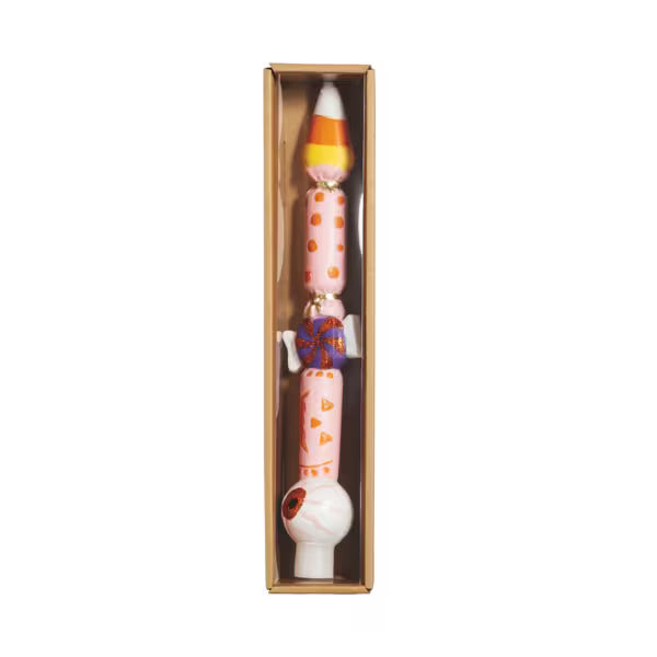 MUD PIE GLITTER CANDY TAPER CANDLE
