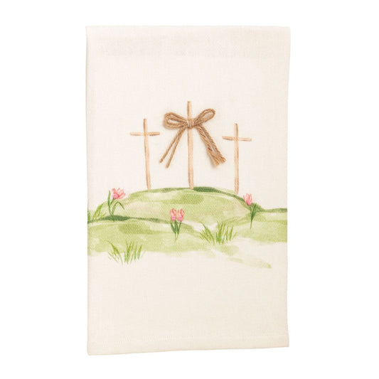 MUD PIE THREE CROSSES EASTER TOWEL