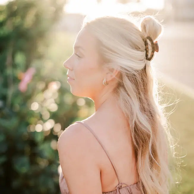 Teleties Open Hair Clip | Small | Tortoise