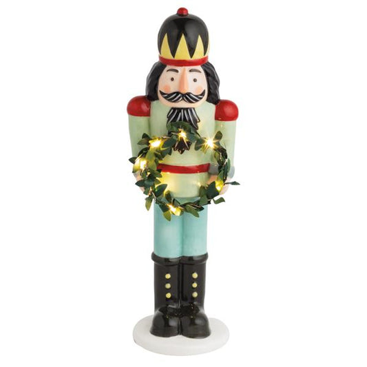 MUD PIE SMALL LIGHT-UP NUTCRACKER SITTER