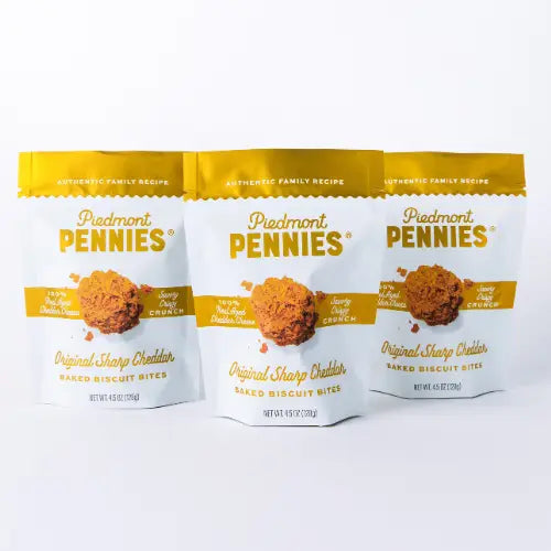 Piedmont Pennies Medium Pouch, Original Sharp Cheddar