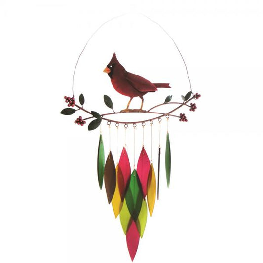 Gift Essentials Cardinal on Branch Glass Chime
